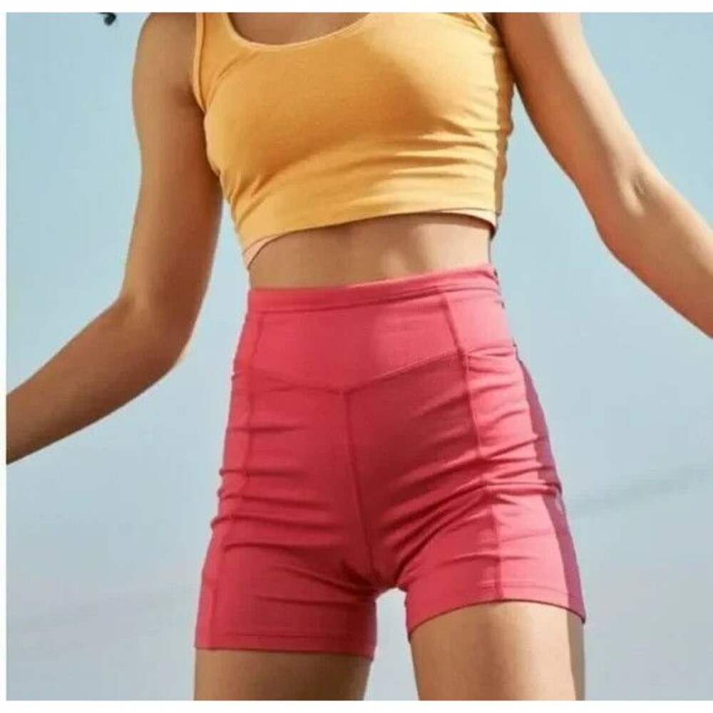 Free‎ People Movement FP Odessa Shorts Womens L Wild Raspberry Running Cycling